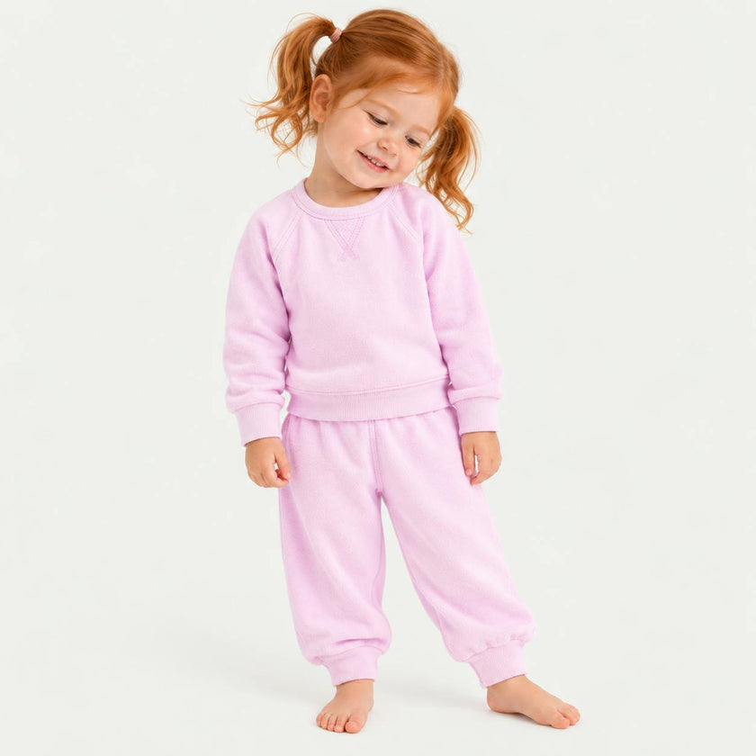 Sherpa Raglan Sweatshirt + Jogger Set