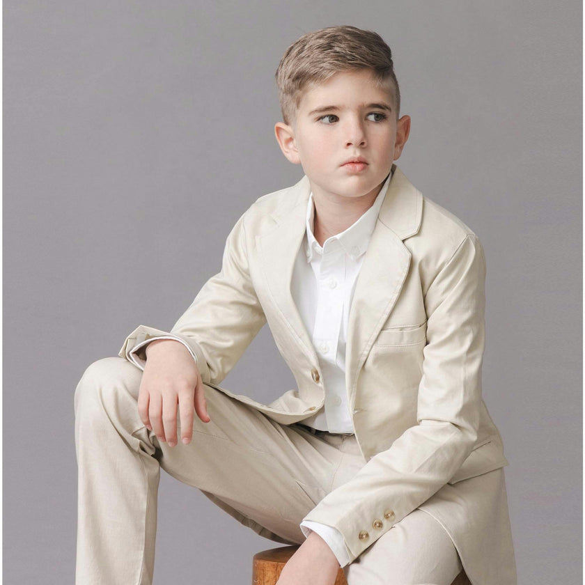 Linen Suit Pant, Brown