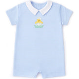 Stripe Knit Shortall With Chick