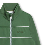 Green Logo Zip Up Sweatshirt
