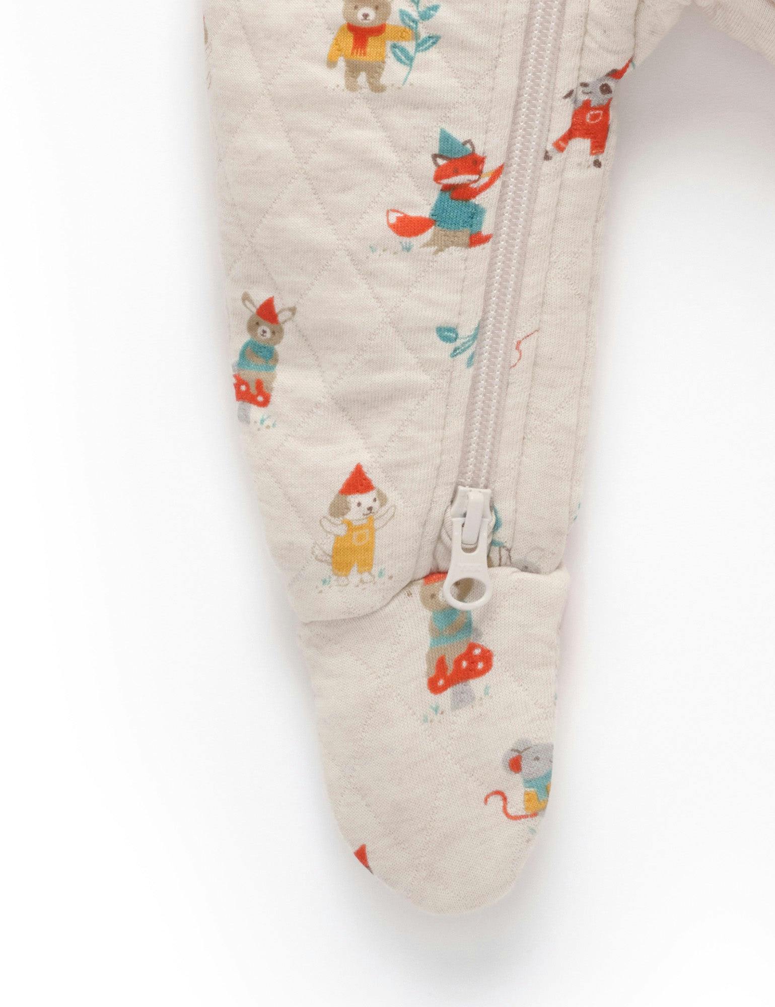 Quilted Growsuit Gnome Print