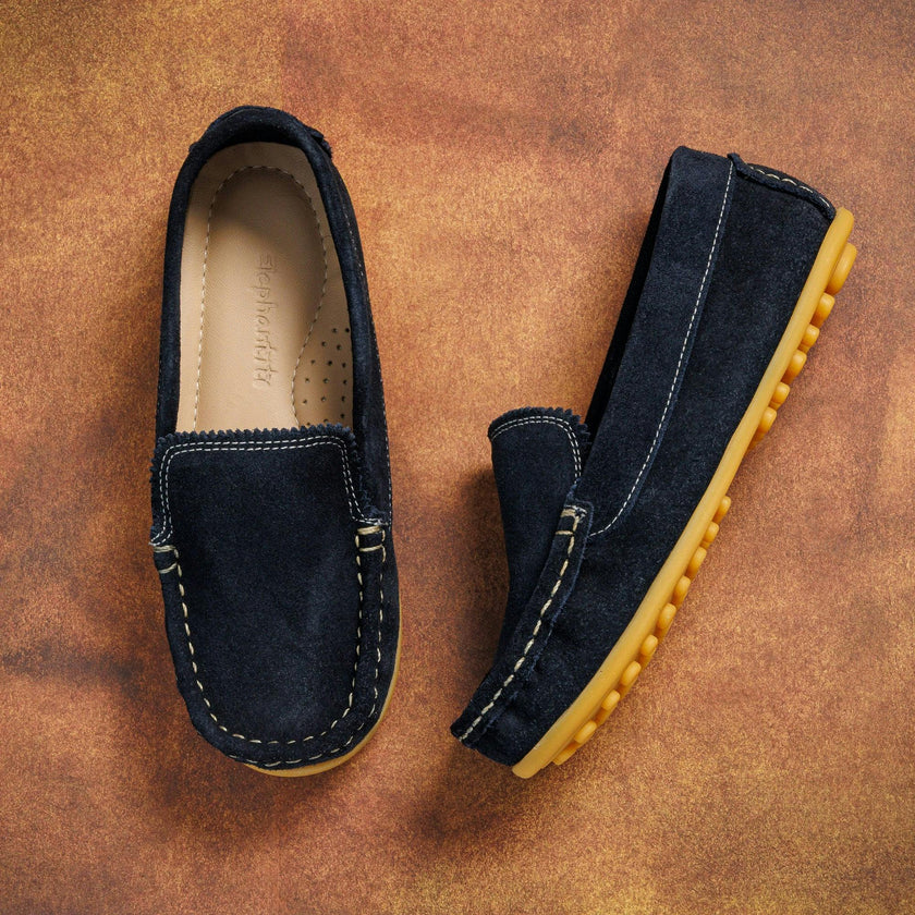 Antton Driver Moccasin | Blue Suede