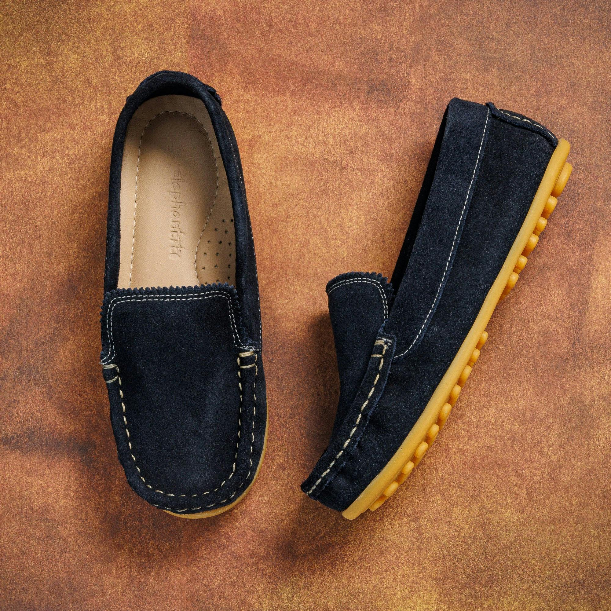 Antton Driver Moccasin | Blue Suede
