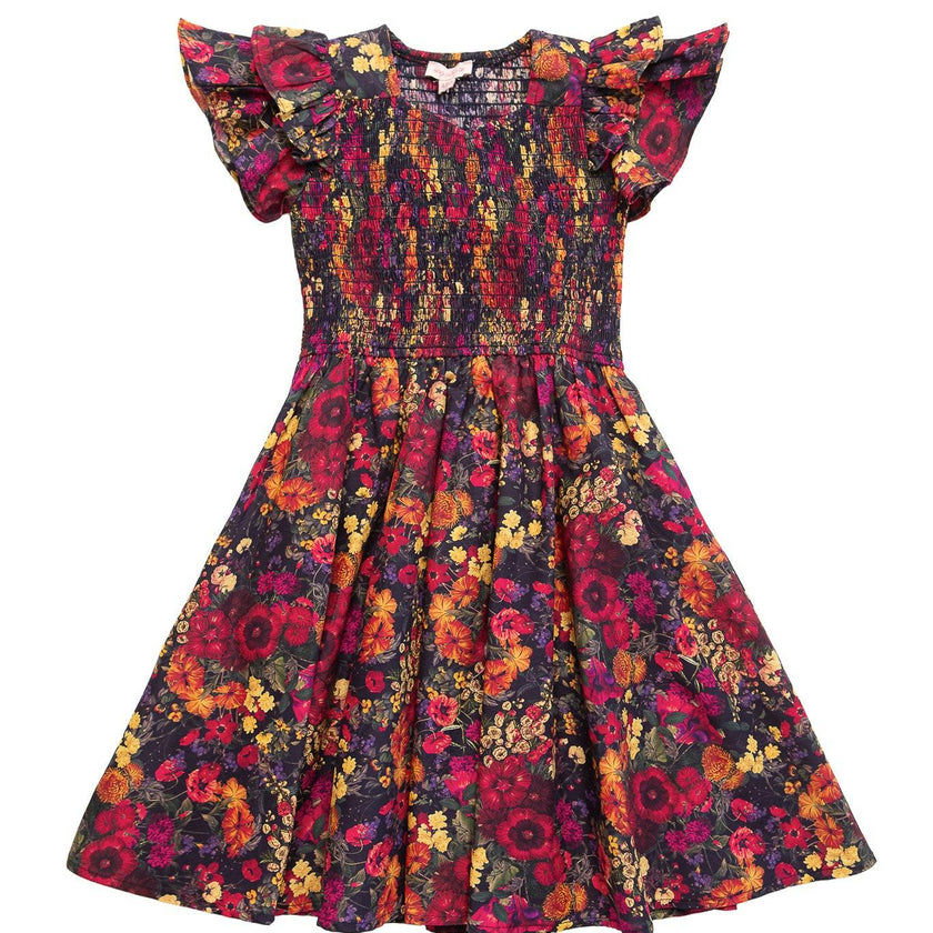 Mini Hattie Dress in Night Garden