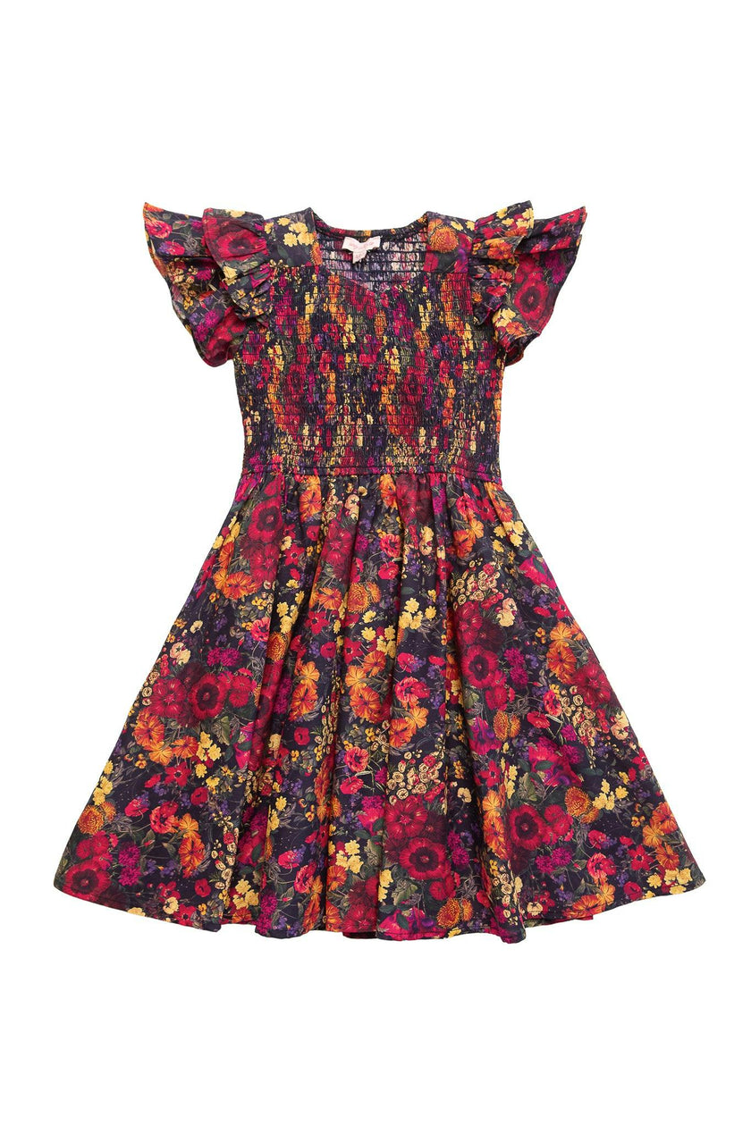 Mini Hattie Dress in Night Garden