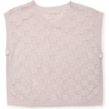 V-Neck Sweater Vest in Pink Check