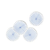 Iris Blue Burst Round Cocktail Napkins