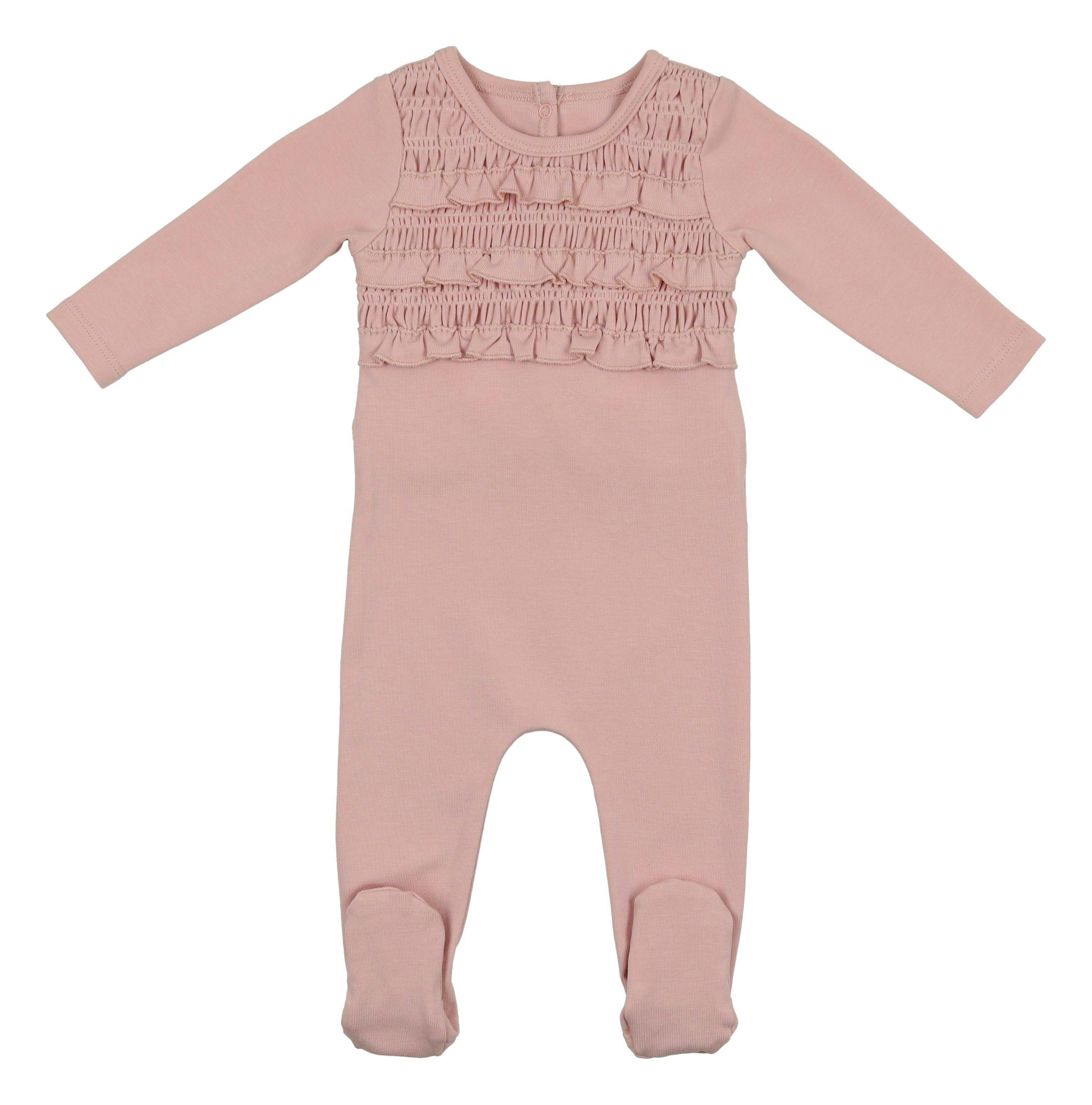 Ruffle Ruched Footie