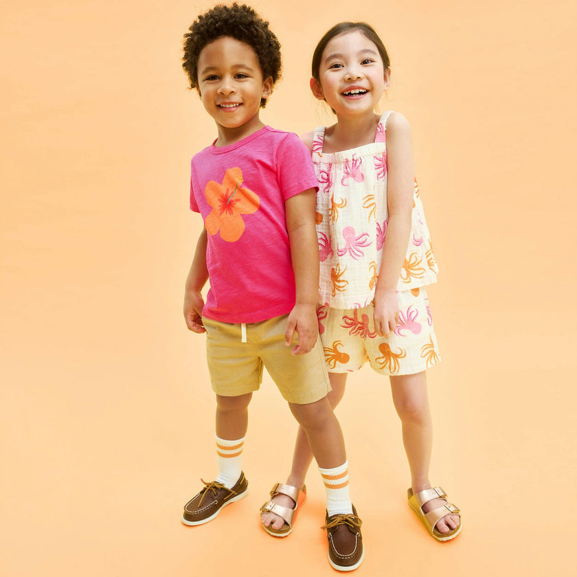 Clearance kids cotton gauze tank in octopus pals