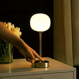 Natalia 12.25" Modern Minimalist Iron Rechargeable Integrated LED Table Lamp
