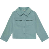 Corduroy Cropped Shacket in Teal Tambourine