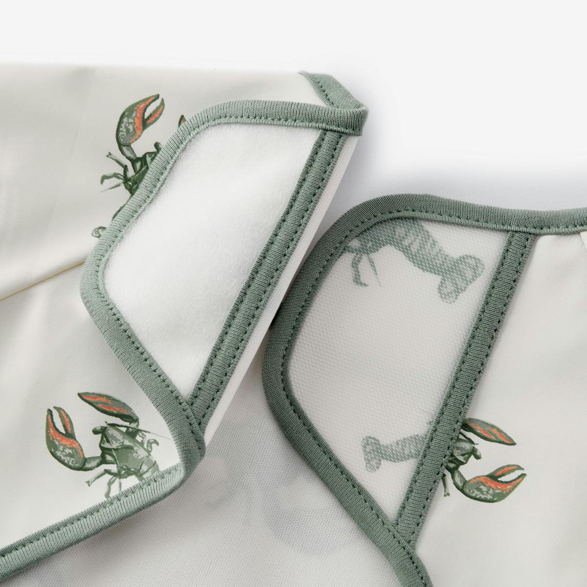 Mint Lobster Long Sleeve Pocket Bib