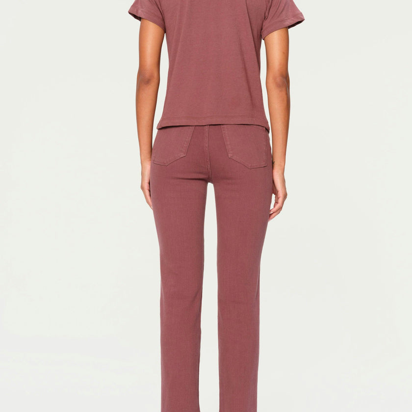 Mara Straight Mid Rise Instasculpt™ Ankle Jeans | Dried Rose