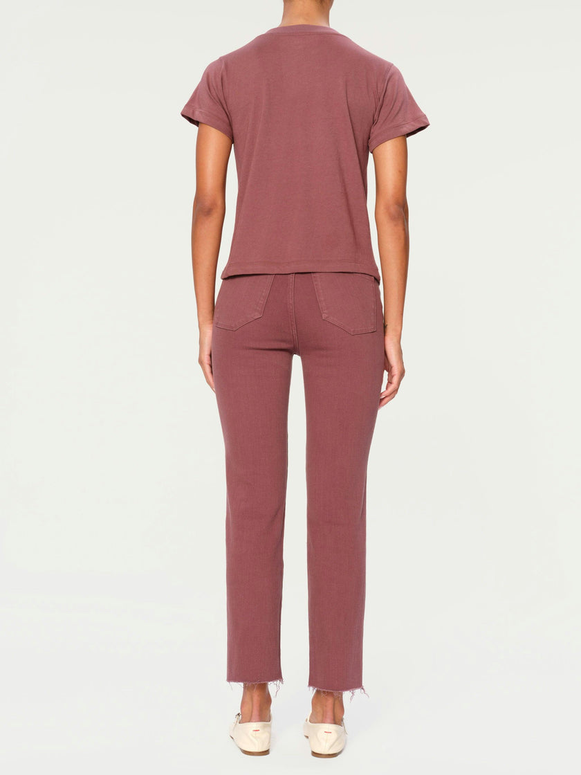 Mara Straight Mid Rise Instasculpt™ Ankle Jeans | Dried Rose