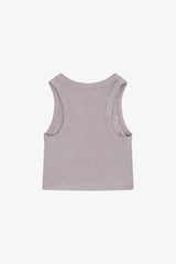Rayon Rib Shirred Sleeveless Tank