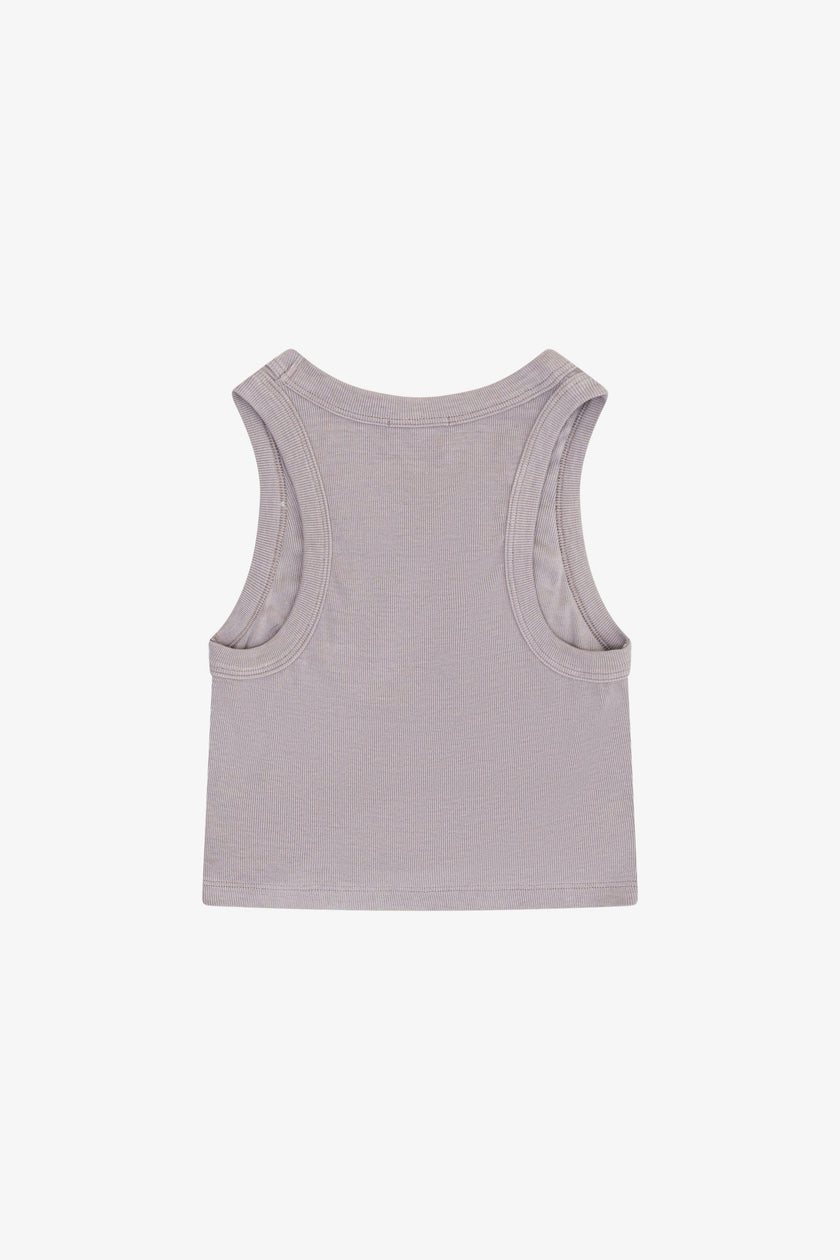 Rayon Rib Shirred Sleeveless Tank