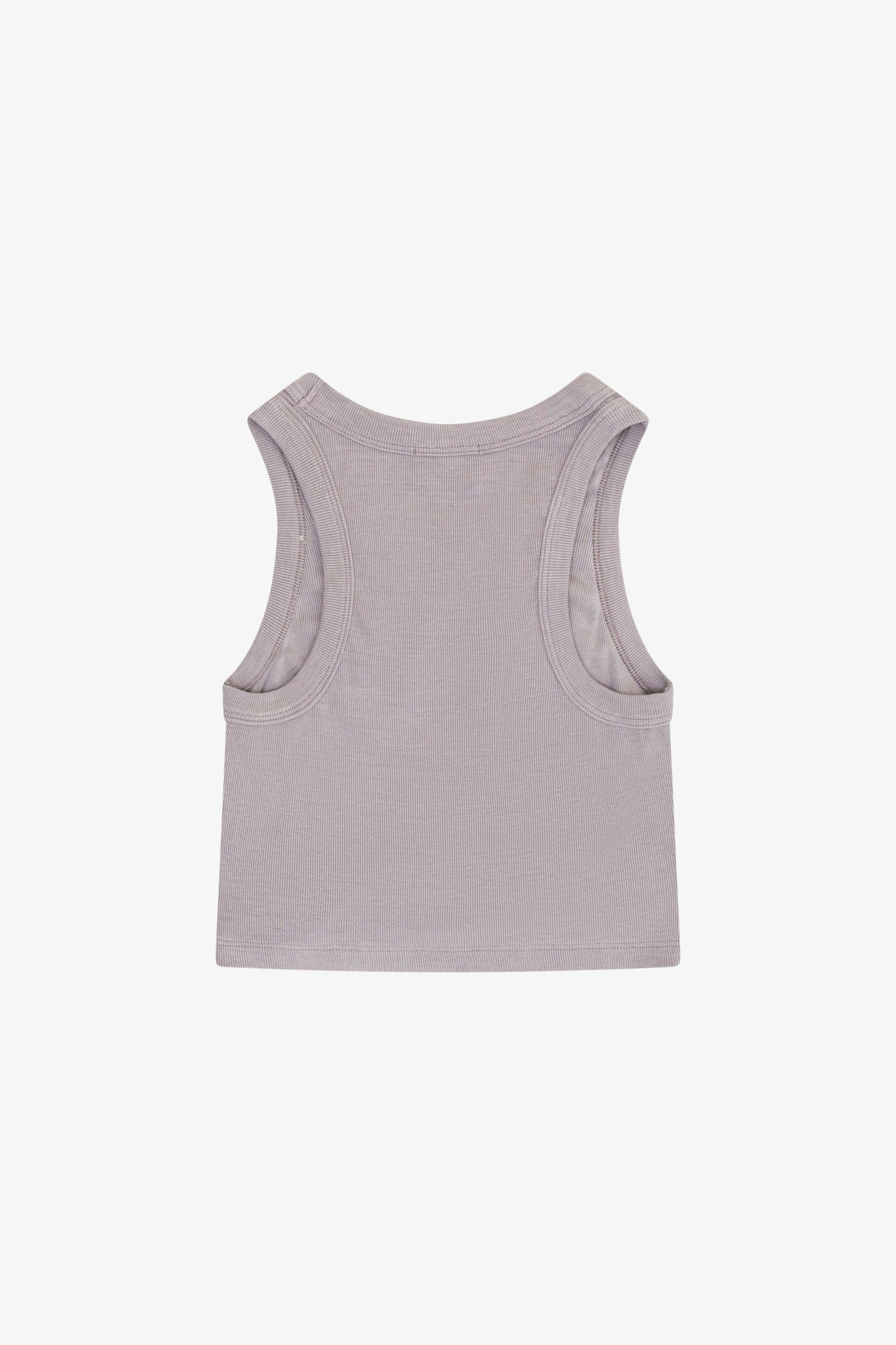 Rayon Rib Shirred Sleeveless Tank