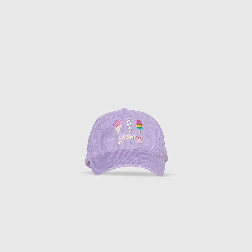Corduroy Baseball Hat – Ice Cream Applique & Patches