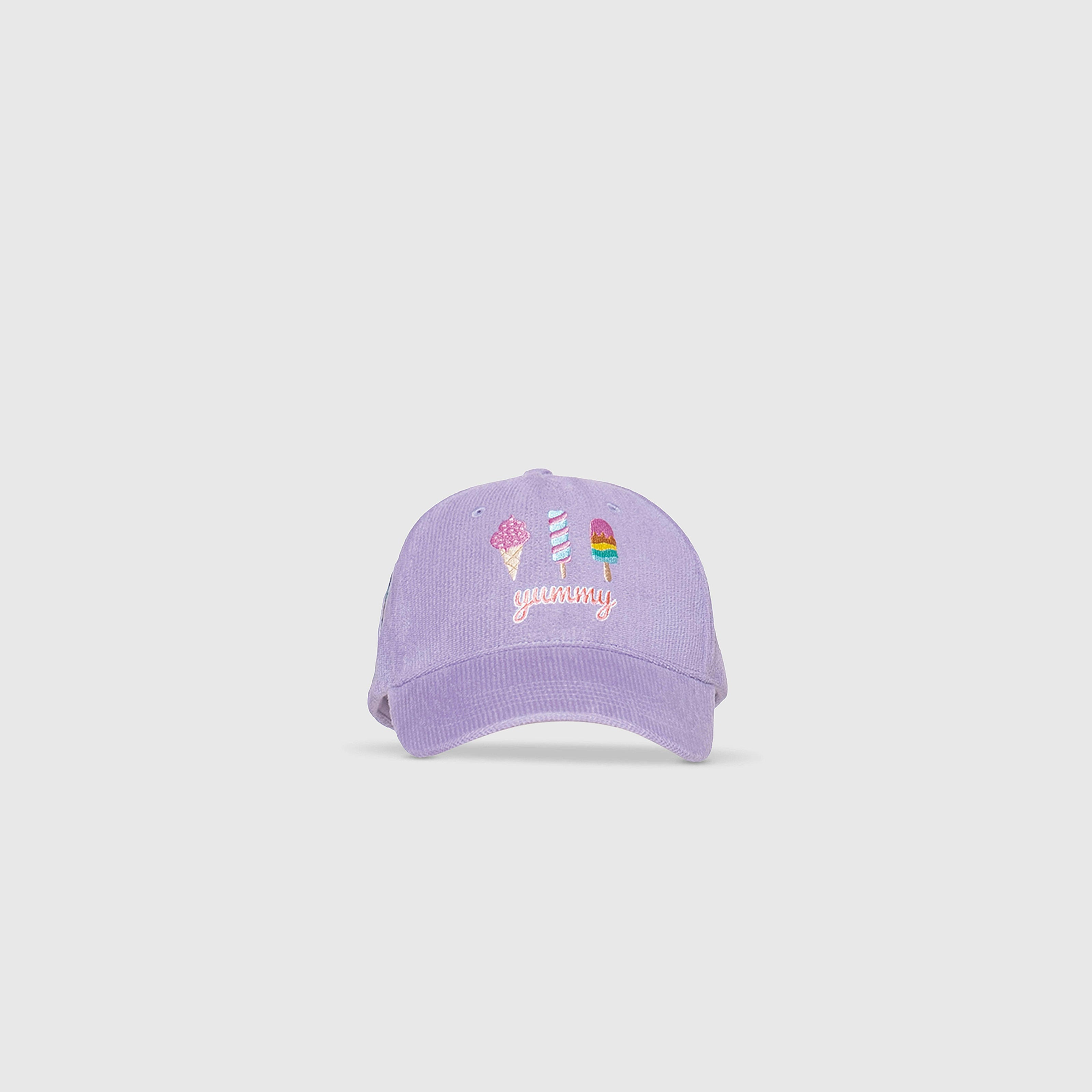 Corduroy Baseball Hat – Ice Cream Applique & Patches