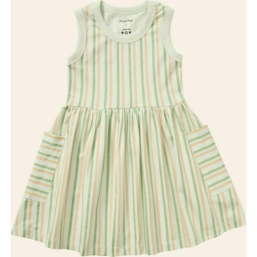 Stripe Mix Pocket Dress