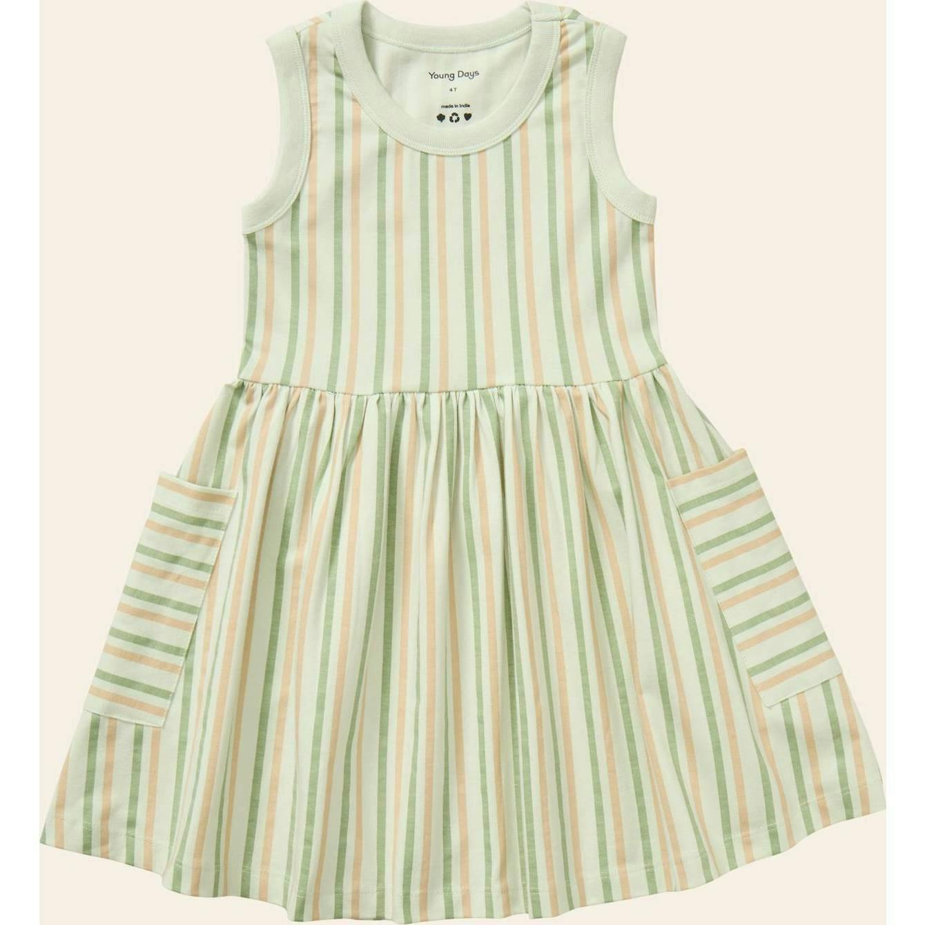 Stripe Mix Pocket Dress