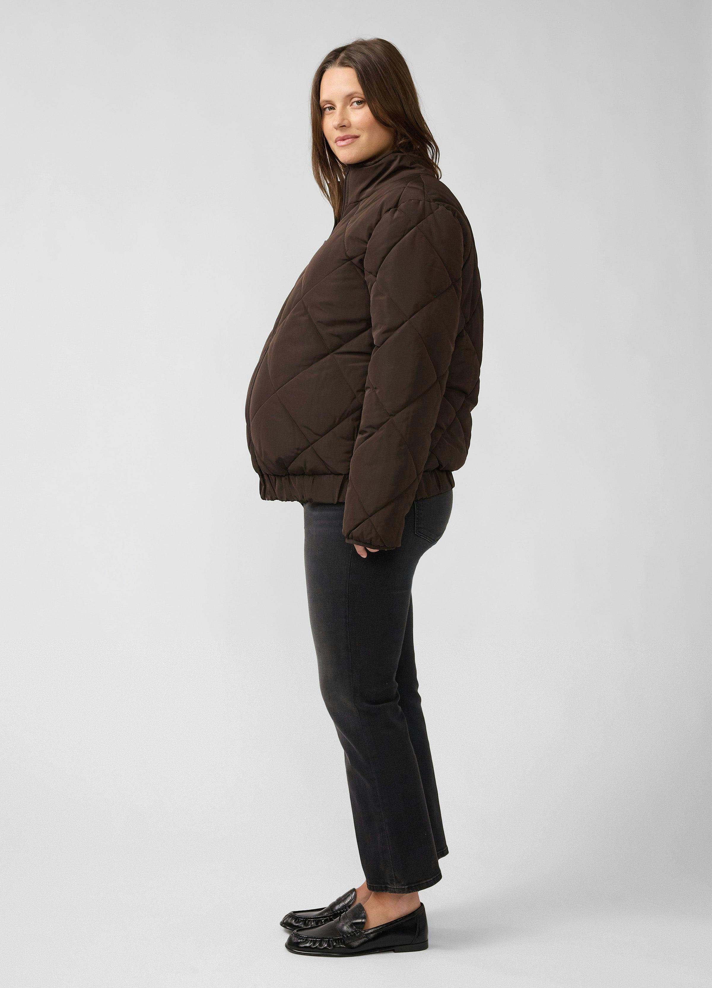 Expandable Raglan Sleeve Maternity Puffer Jacket