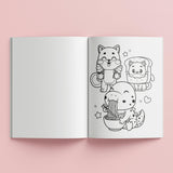 Kaleidoscope: Super Cute Sticker Coloring Book