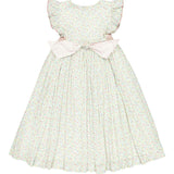 Alizee Cherry Ruffled Sleeve Empire Dress