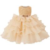 Cream Cliffara Floral Ruffle Occasion Dress