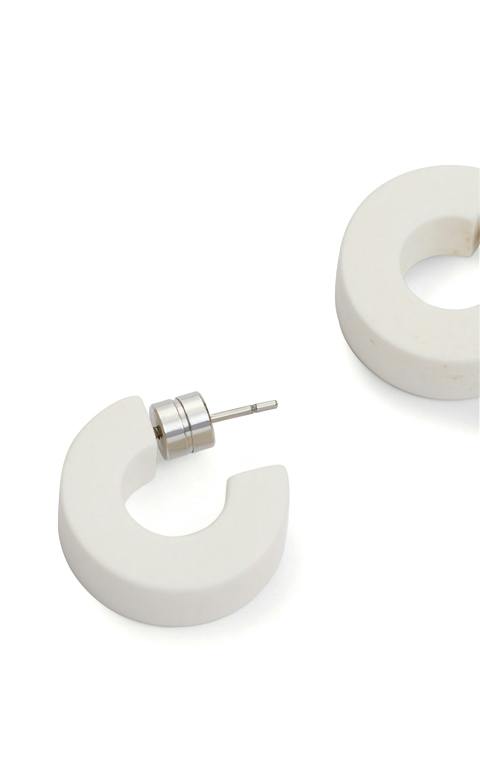 Muse Hoops in White Matte