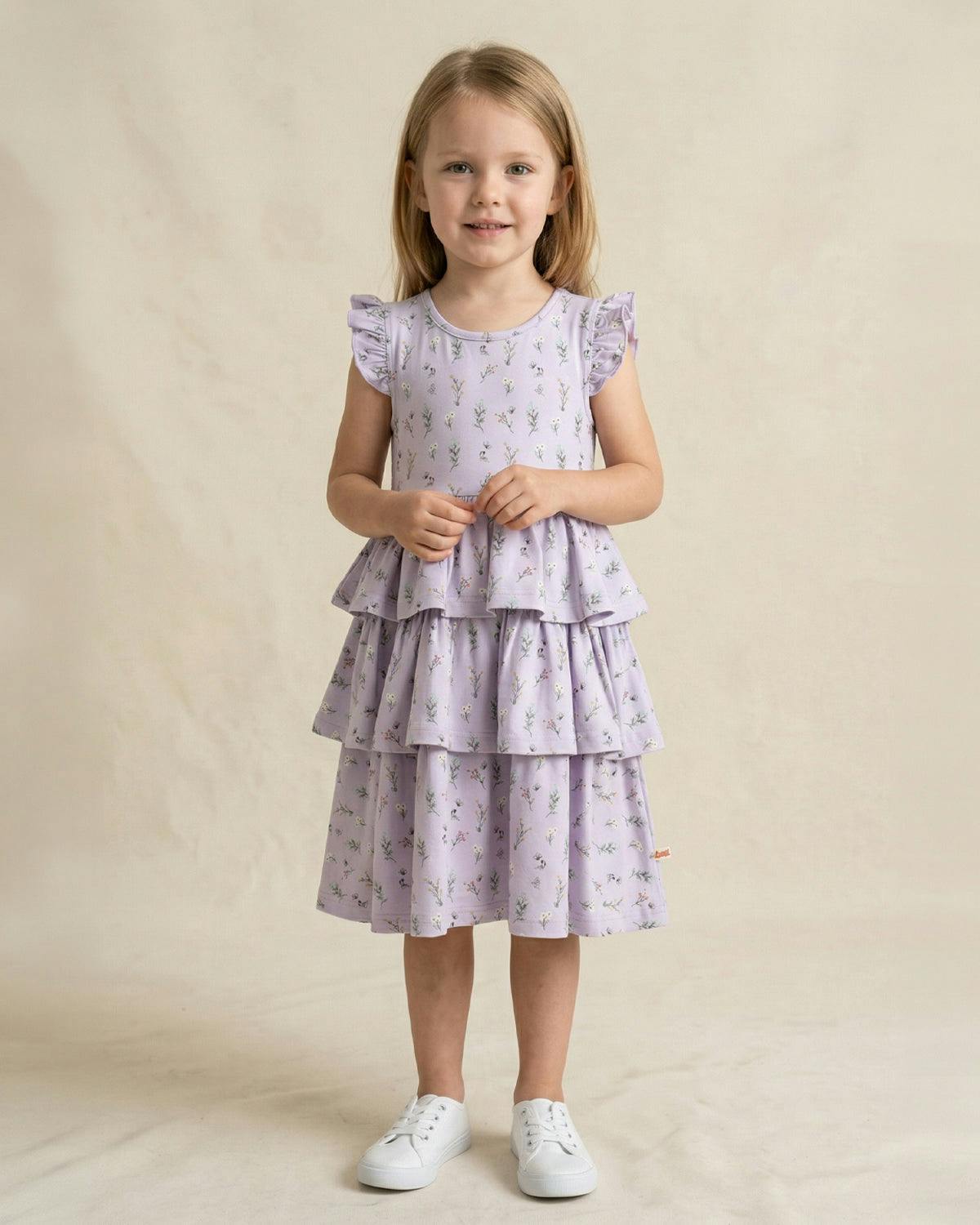 Bamboo Ruffle Layered Dress