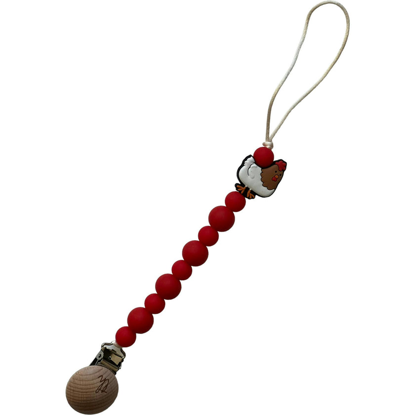 Chicken Pacifier And Toy Clip