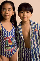 LOROS WAVY SWIMSHORTS BLUE