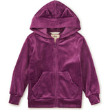 Ears Velour Hoodie, Purple