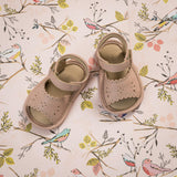 Baby Scallop Sandal | Pink Leather