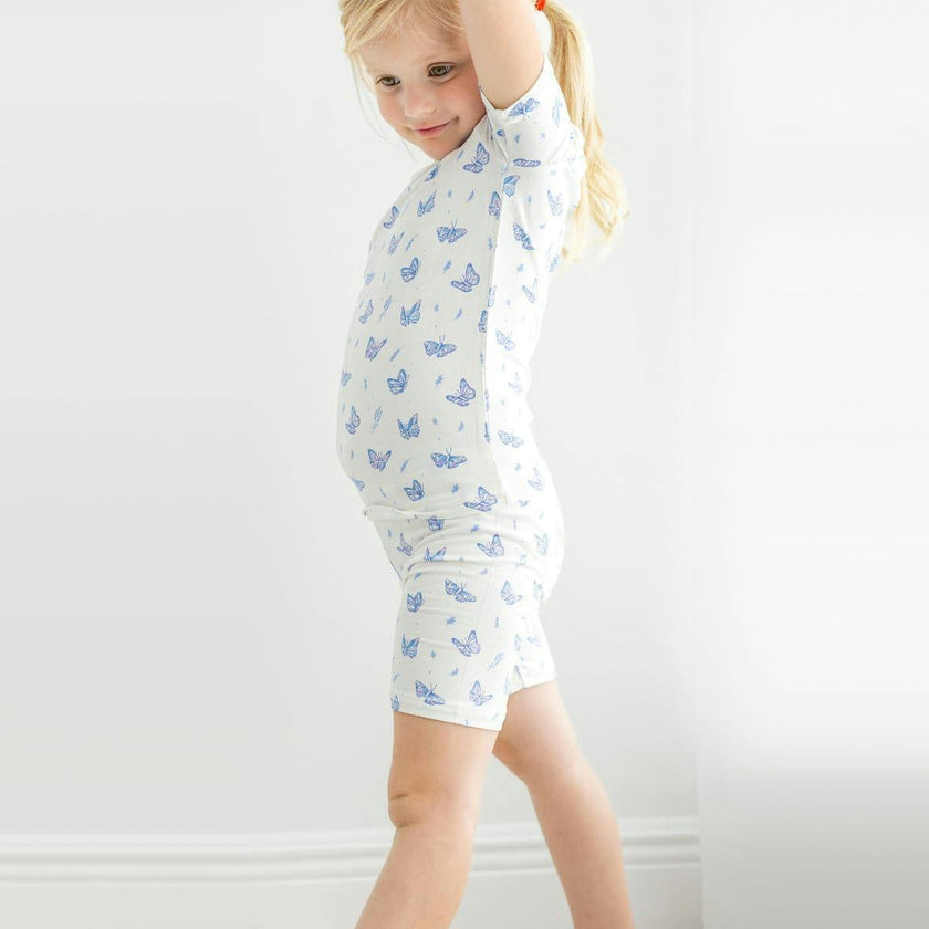 Butterfly Bamboo Kids Pajama Short Set