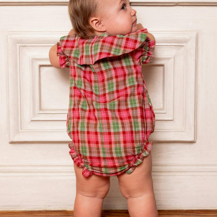 Baby Alice Romper in Rosewood Tartan