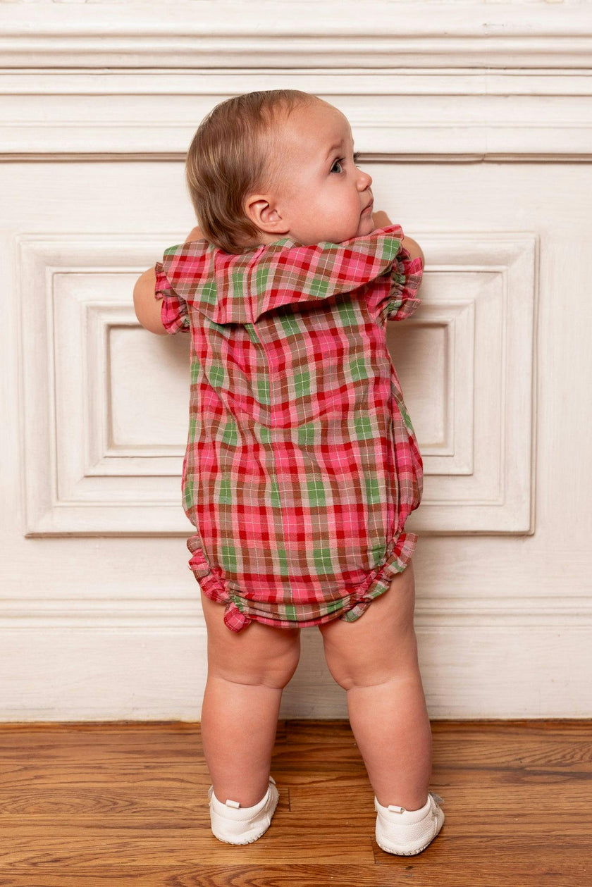 Baby Alice Romper in Rosewood Tartan