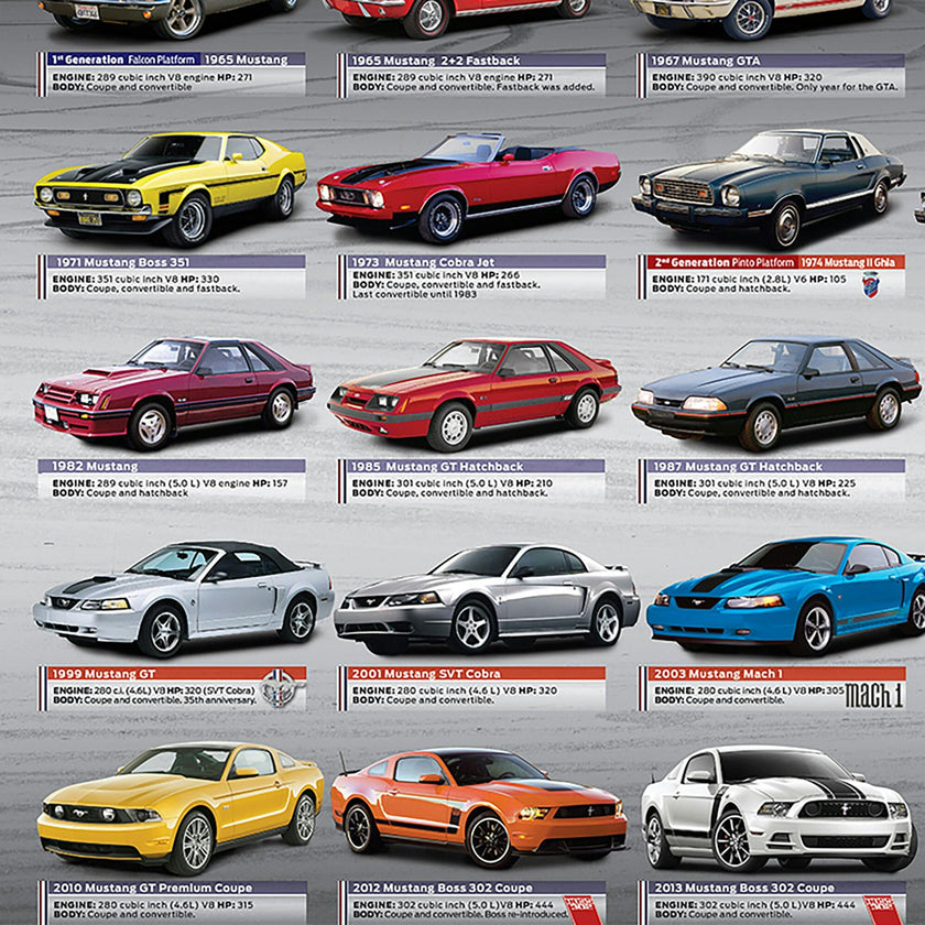 Evolution: Ford Mustang - 1000 pc Puzzle