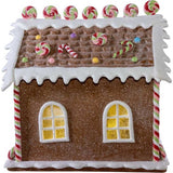 8.46-Inch Battery Operated LED Lighted Gingerbread Lollipop Shop