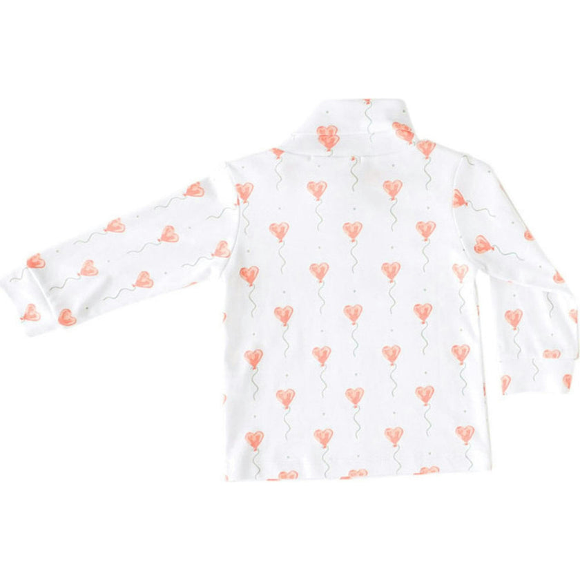 White Heart Balloon Turtleneck