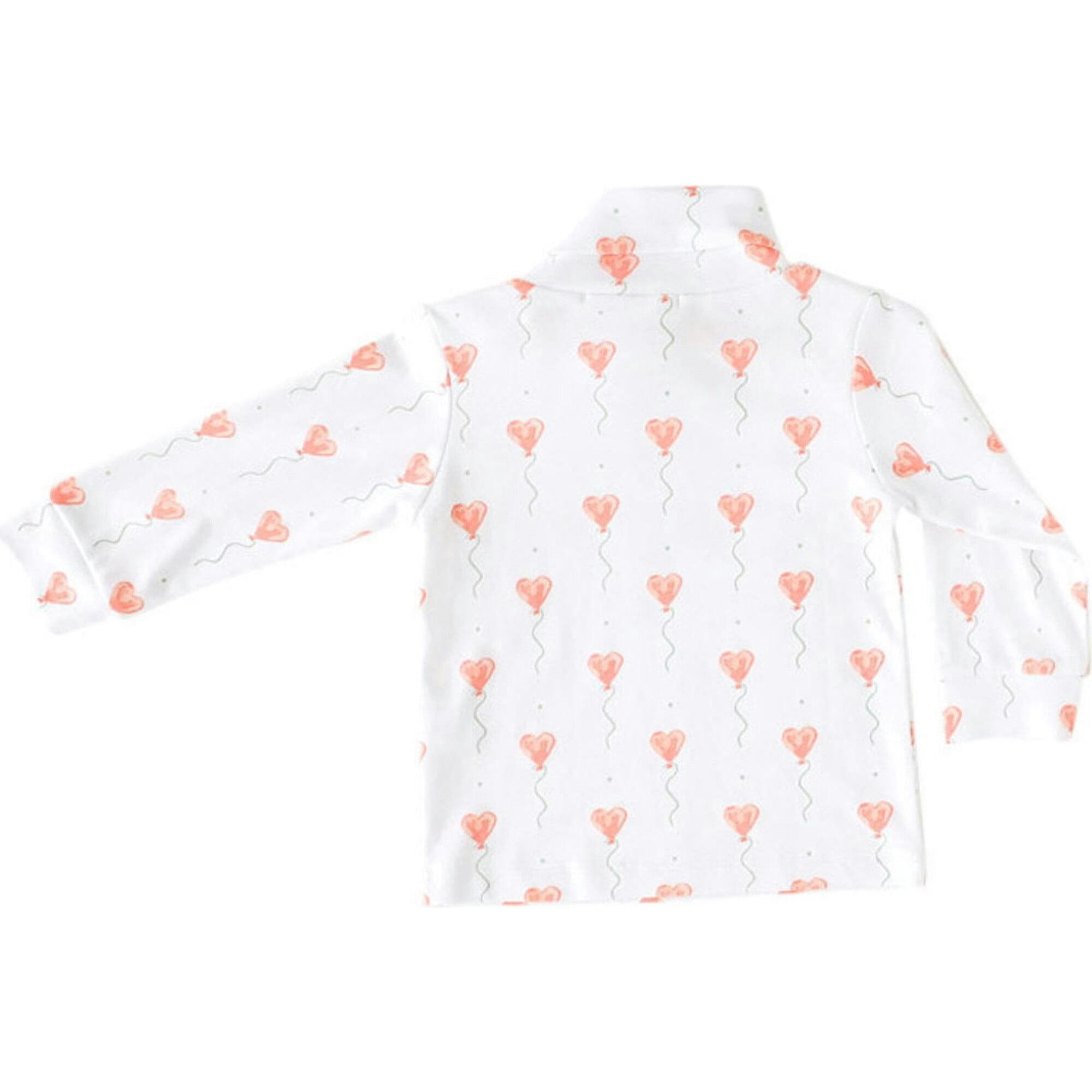 White Heart Balloon Turtleneck