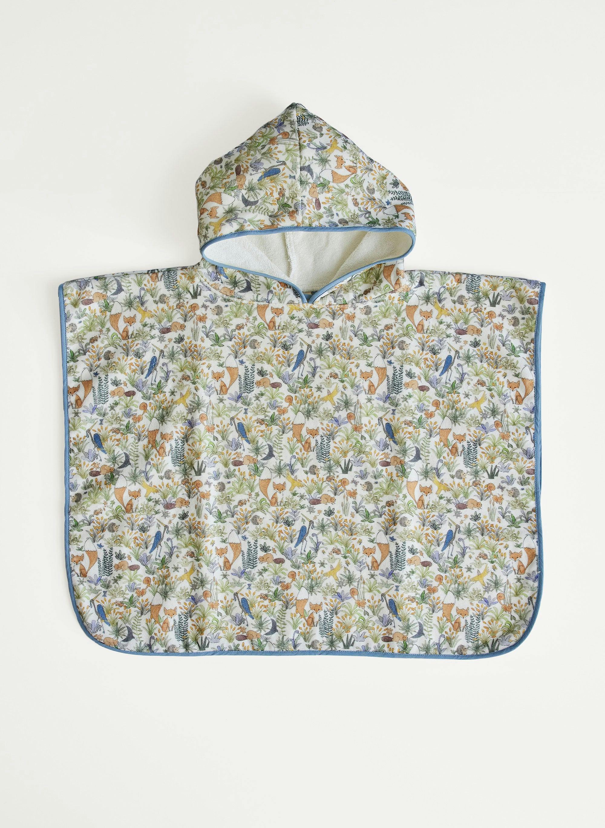 Children's Organic Swim Poncho - Foxy Forest