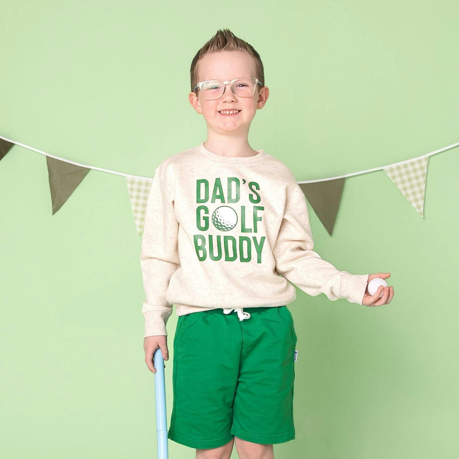 Dad's Golf Buddy Sweatshirt - Natural Heather