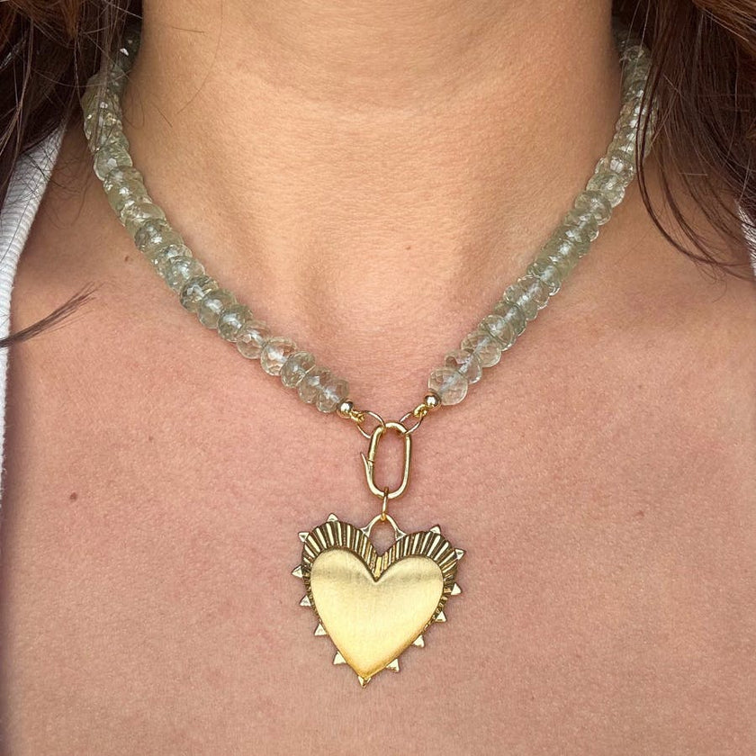 Green Amethyst Gemstone Necklace