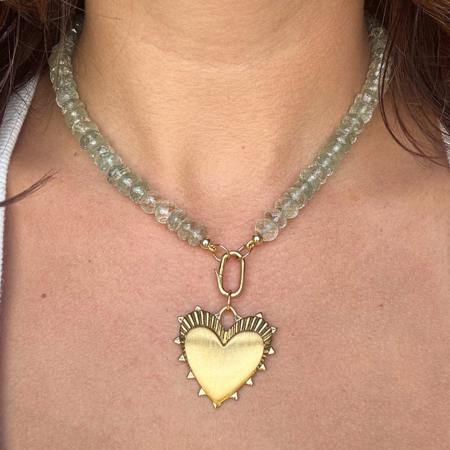 Green Amethyst Gemstone Necklace