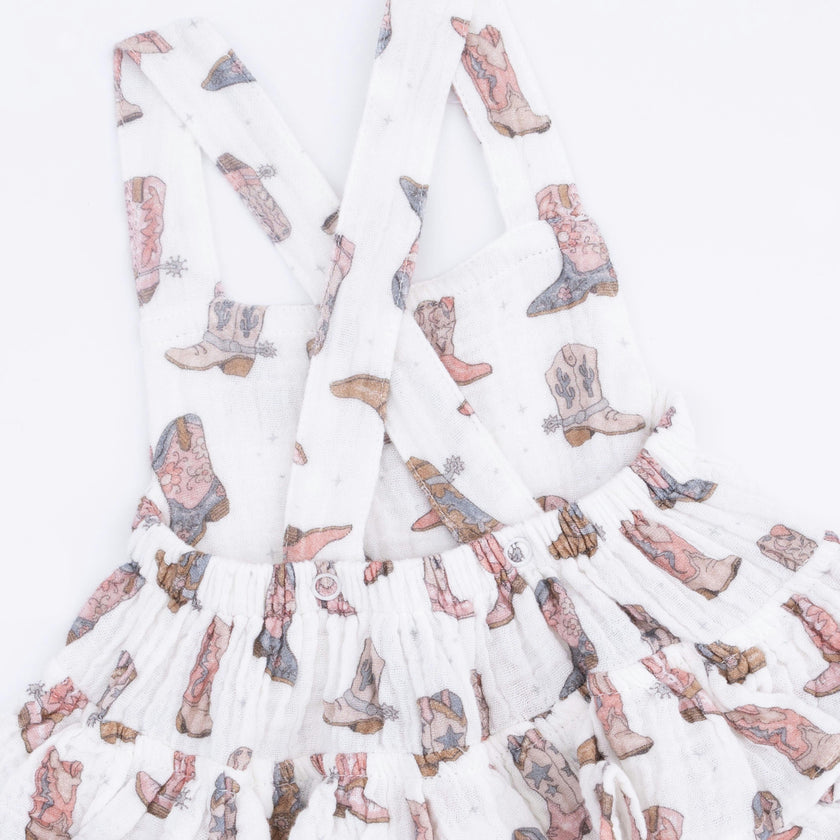 Cowgirl Boots - Ruffle Sunsuit