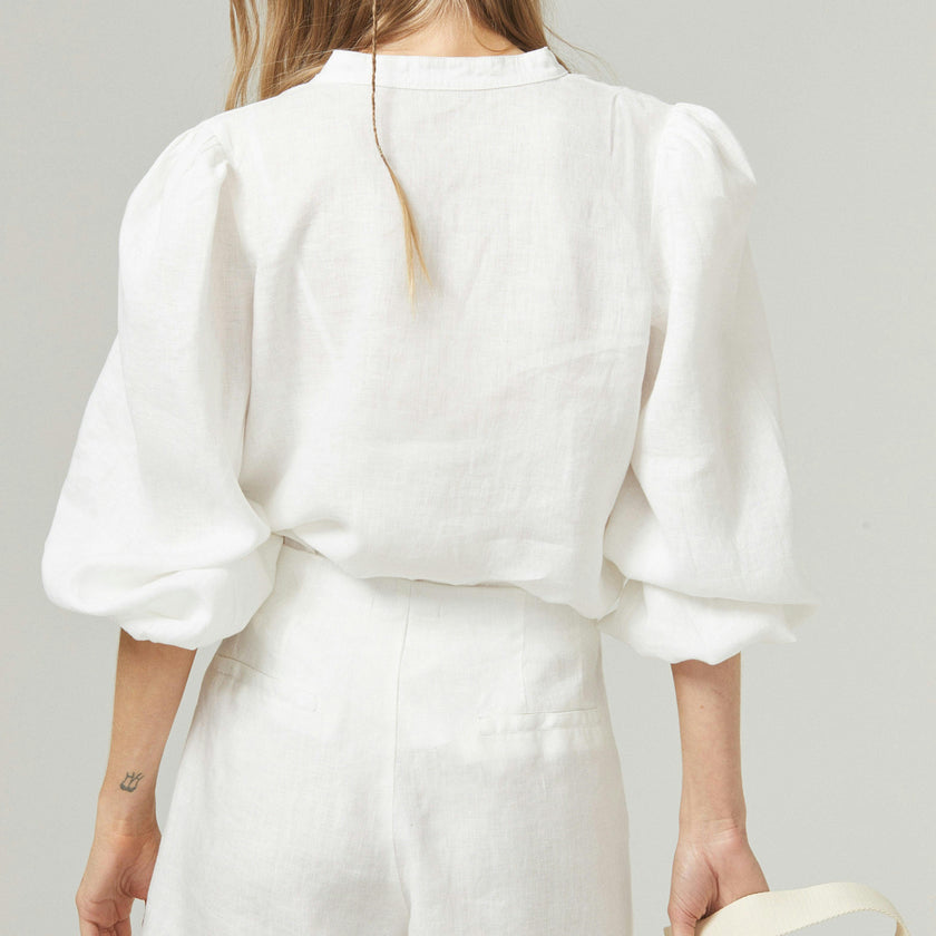 Frida Linen Shorts - Off White
