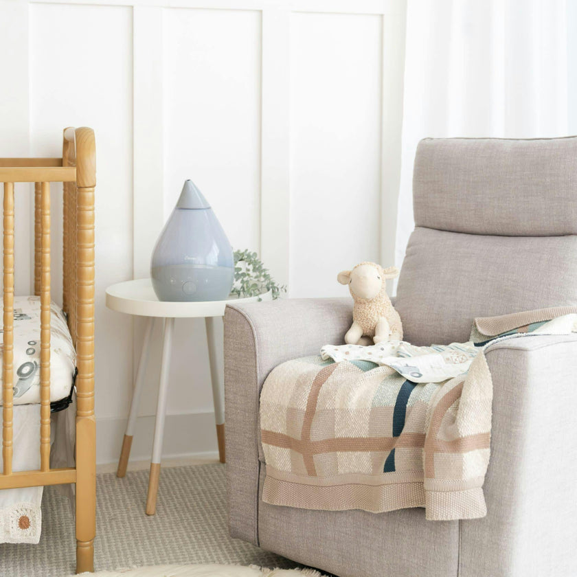 Charlie Farmhouse Knitted Plaid Baby Blanket