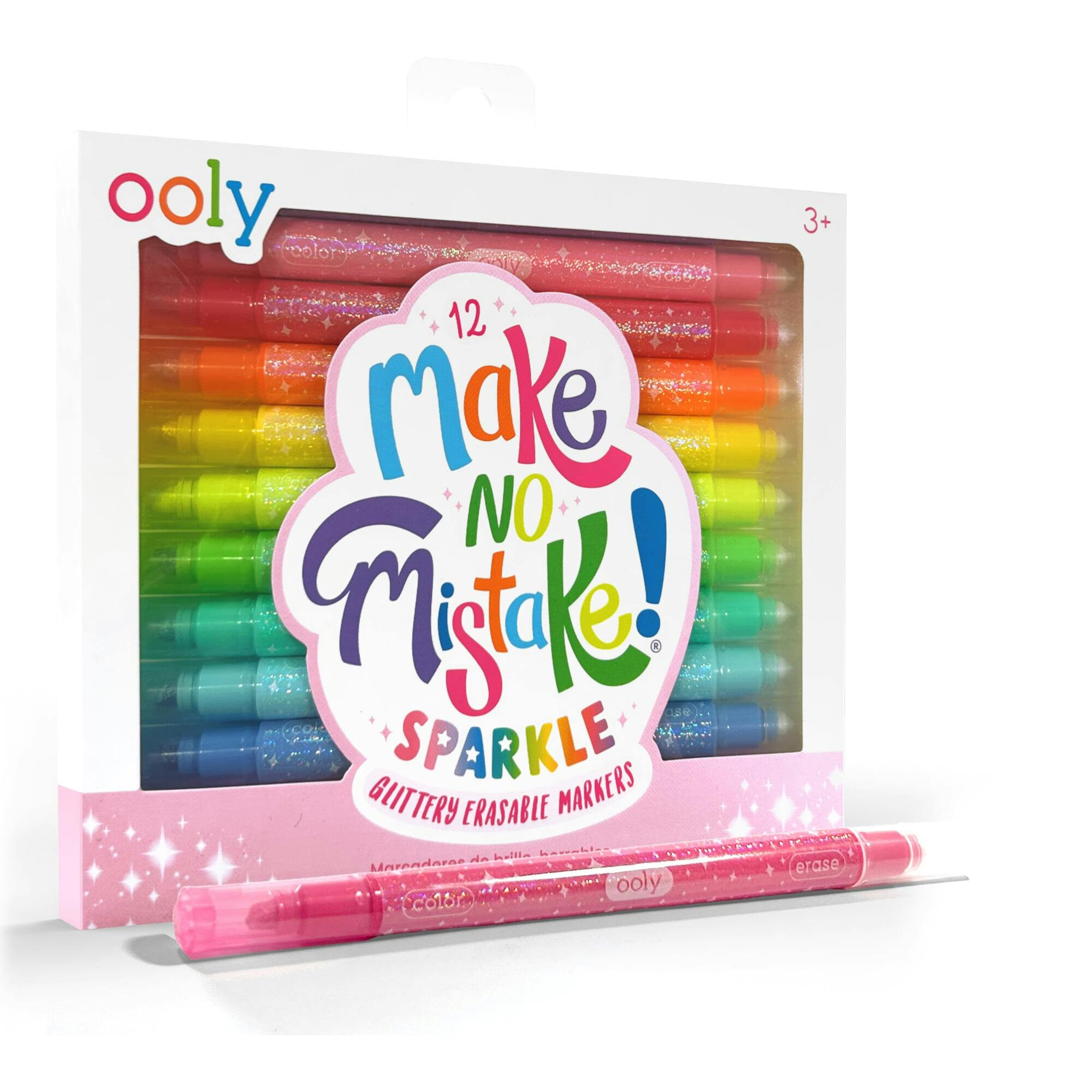 Make No Mistake! Sparkle Glittery Erasable Markers - Set of 12